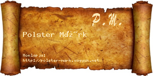 Polster Márk névjegykártya