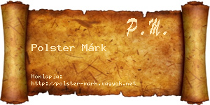 Polster Márk névjegykártya